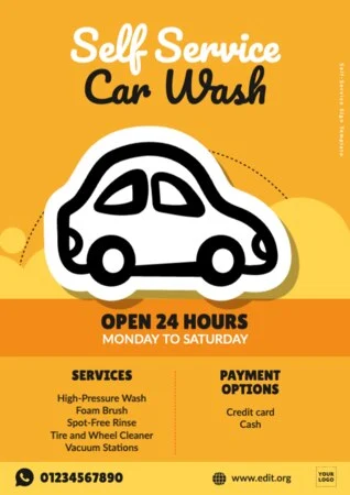Edit a design for car wash services