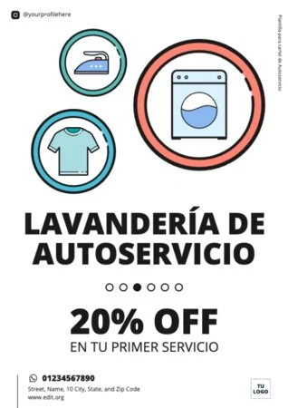 Editar una plantilla para lavanderías