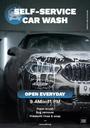 Edit a design for car wash services