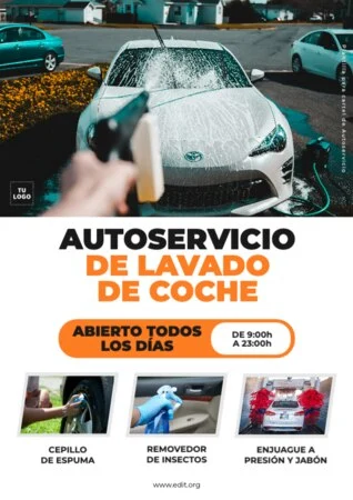 Edita un diseño de lavado de coches
