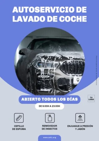 Edita un diseño de lavado de coches