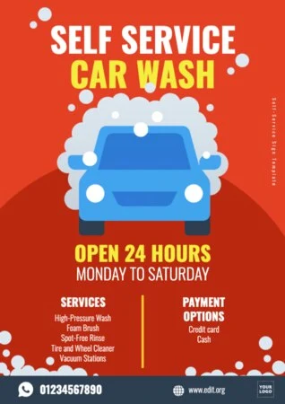Edit a design for car wash services