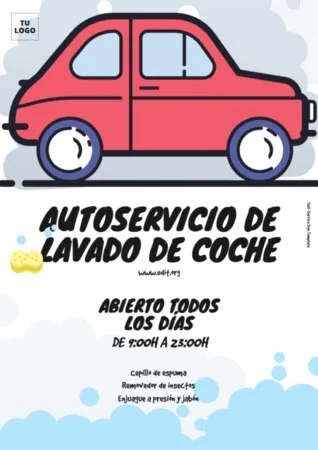 Edita un diseño de lavado de coches