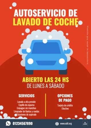 Edita un diseño de lavado de coches