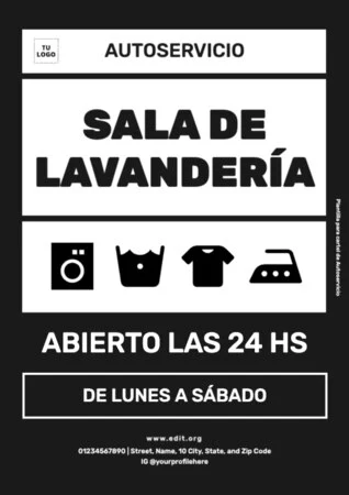 Editar una plantilla para lavanderías