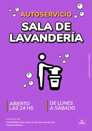 Editar una plantilla para lavanderías