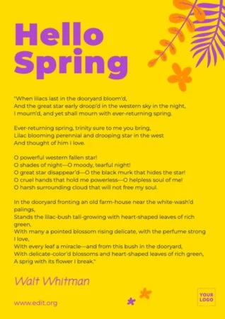 Edit a Poetry Day design