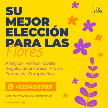 Edita un flyer de floristería