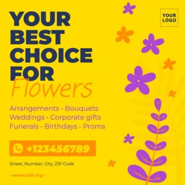 Modifica un design per negozio di fiori