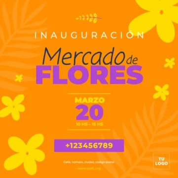 Edita un cartel de flores