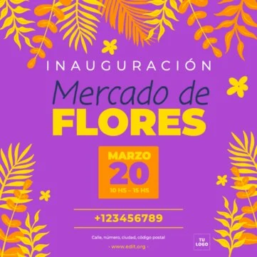 Edita un flyer de floristería