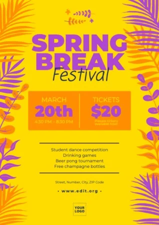 Edit a Spring Break template