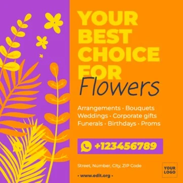 Modifica un design per negozio di fiori