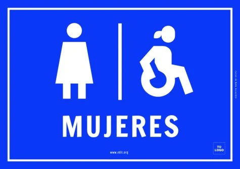 Edita un letrero para baño