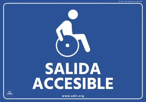Crea un cartel de entrada o salida