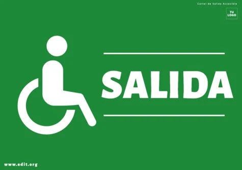 Crea un cartel de entrada o salida