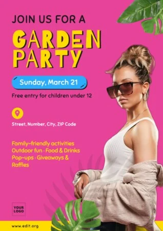 Edit a Garden Party flyer