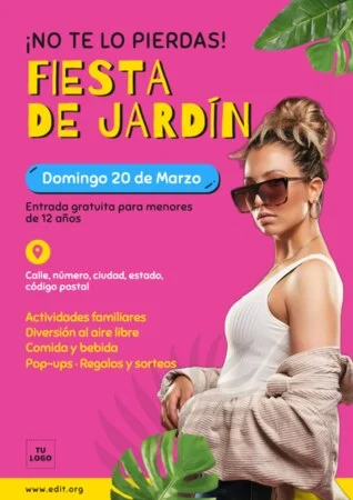 Edita un banner de Fiesta en el Jardín