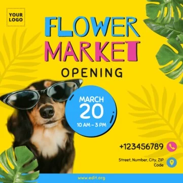 Edit a Flower Market banner