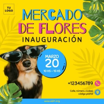 Edita un cartel de flores