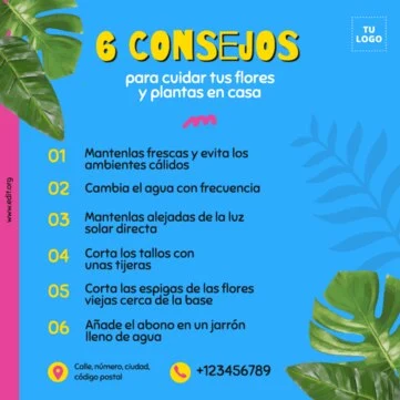 Edita un flyer de floristería