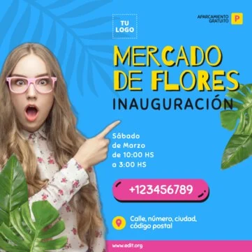 Edita un flyer de floristería