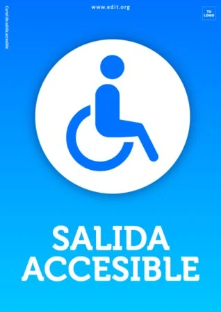 Crea un cartel de entrada o salida