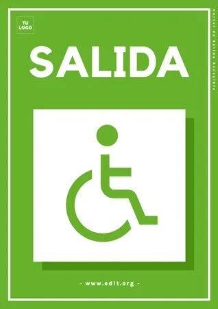 Crea un cartel de entrada o salida