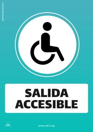 Crea un cartel de entrada o salida