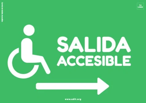 Crea un cartel de entrada o salida