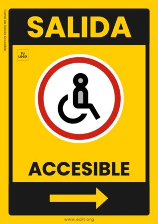 Crea un cartel de entrada o salida