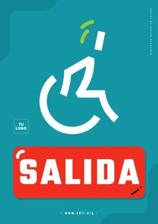 Crea un cartel de entrada o salida