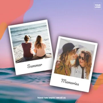 Edit a blank Polaroid template