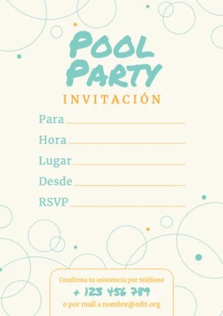 Edita un diseño de Pool Party