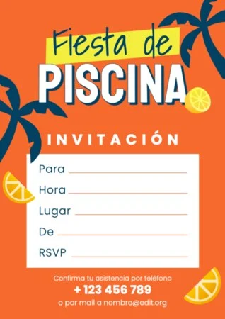 Edita un diseño de Pool Party