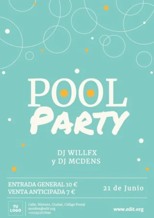 Edita un diseño de Pool Party