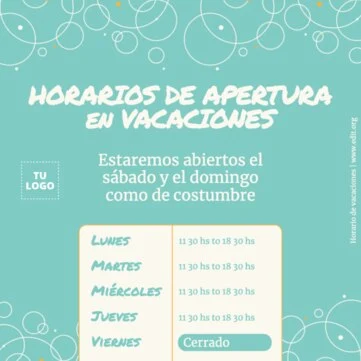 Edita un Calendario Vacacional