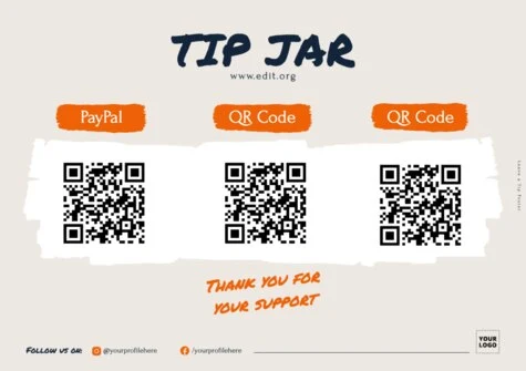 Edite um template com QR code