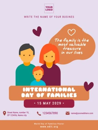 Edit a Day of Families flyer