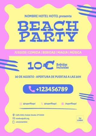 Edita un anuncio de Fiesta en la Playa