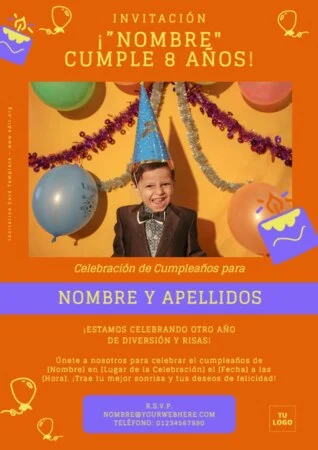 Edita una invitación a Cumpleaños