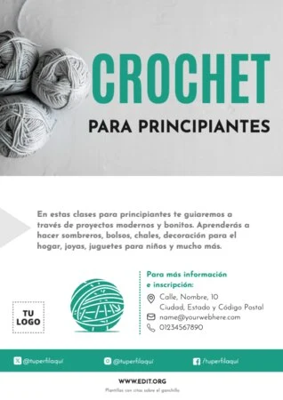 Edita un flyer de Crochet