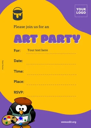 Edit a Paint Night flyer