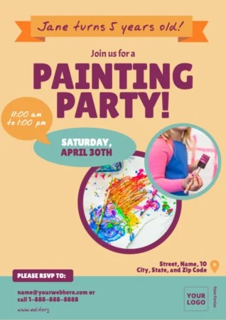 Edit a Paint Night flyer