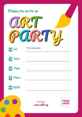 Edit a Paint Night flyer