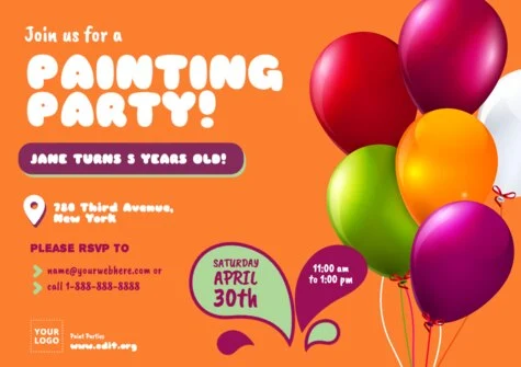 Edit a Paint Night flyer