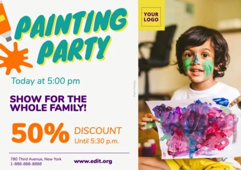 Edit a Paint Night flyer
