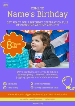 Edit a Birthday invitation