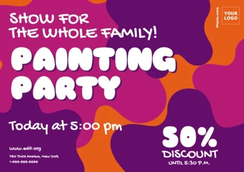 Edit a Paint Night flyer
