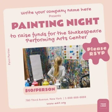 Edit a Paint Night flyer